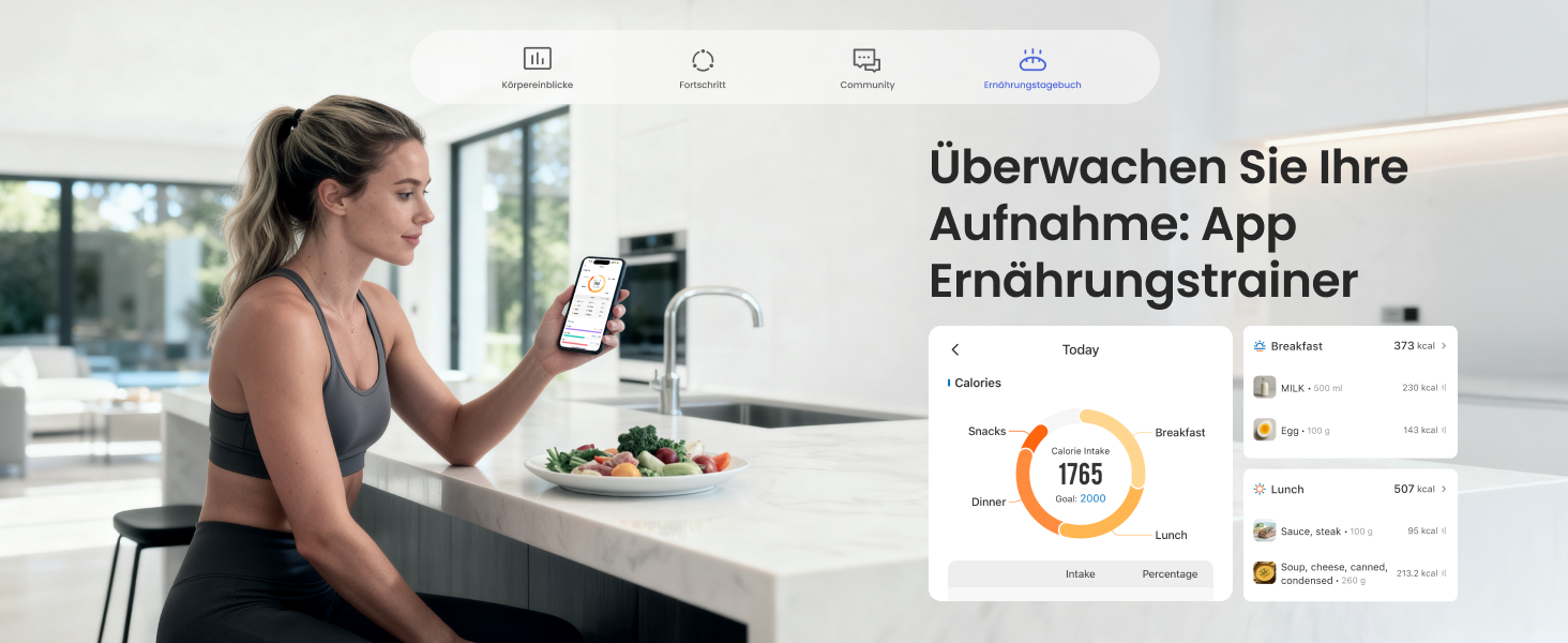 Інтелектуальна вага RENPHO з BMI та аналізом складу тіла: жир, м'язова маса, 18 показників, Wi-Fi, Bluetooth, перезаряджувана, Elis Evo