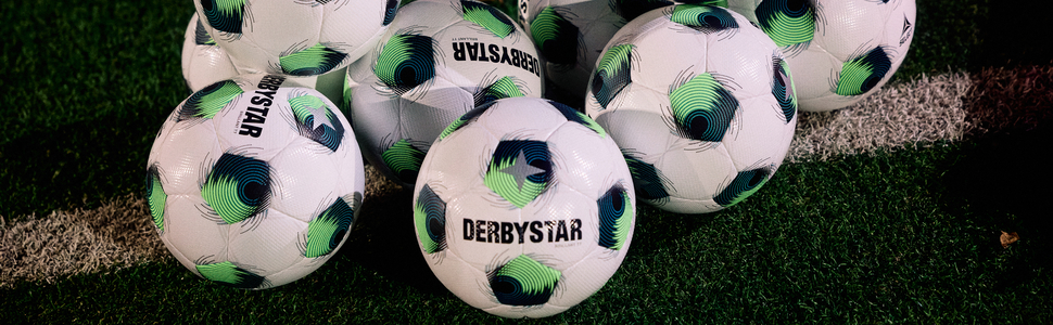 М'яч футбольний Derbystar Brillant TT DB v24 жовто-петрольовий, розмір 5