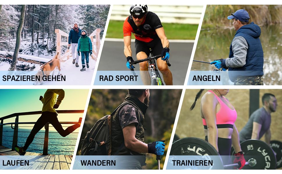 Рукавички для велосипеда, чоловічі та жіночі, сенсорні, дихаючі, легкі, для шосейних велосипедів, Outdoor, блакитні