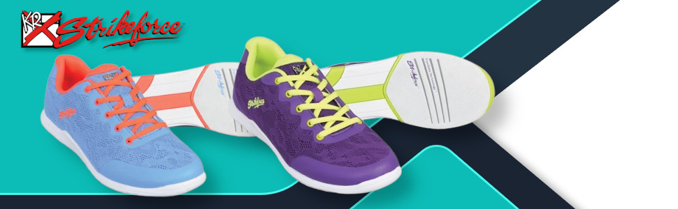 Кросівки для боулінгу KR Strikeforce з шнурівкою, двостороння підошва, спортивний дизайн, кольорові, 36 EU, блакитний/оранжевий