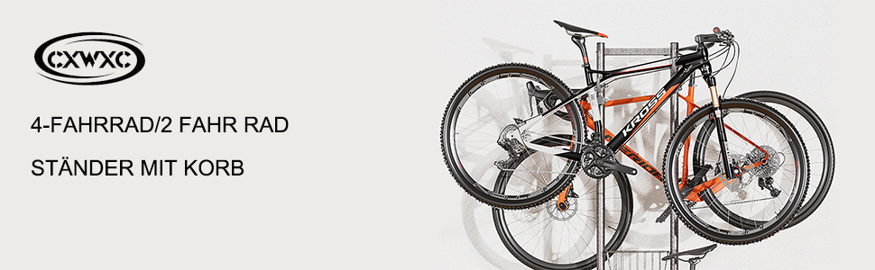 Підставка для велосипедів CXWXC на 4 велосипеда, до 70 кг, для гаража, дому, вулиці