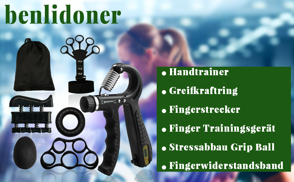 Набір для тренування рук Handtrainer 6шт: регульований тренажер хвата, підсилення зап'ястя, для фітнесу та зняття стресу