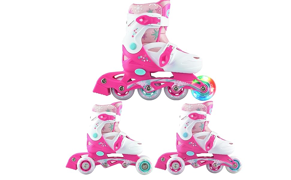 Дитячі ролики Inliner з LED підсвіткою, регульовані (Missy) 35-38 (21см-23,5см)