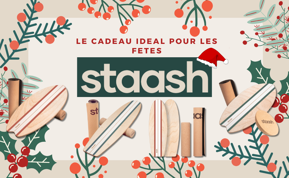 Баланс-борд STAASH® Balance Board Holz 5в1 — дерев'яна дошка для рівноваги та тренувань з додатком