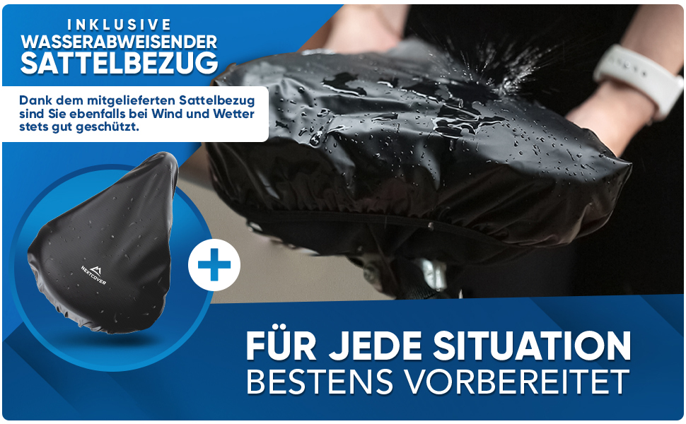 Накидка на сидіння велосипеда Nextcover CoverOne Universal Gel з дощем [Memory Foam] - комфортний велосипедний чохол з багатошаровою підкладкою