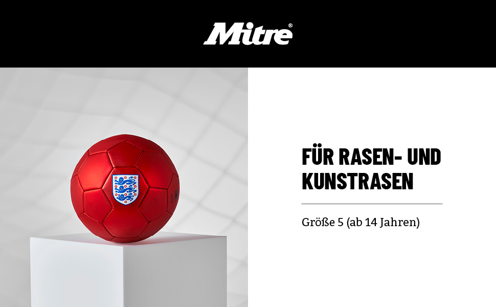 Футбольний м'яч Mitre England Official 5 – Біло-червоний, Розмір 5