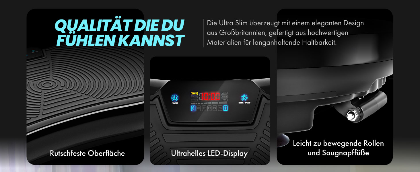 Вібраційна платформа Bluefin Fitness для тренувань всього тіла. Тренажер для дому, Slim, без Bluetooth