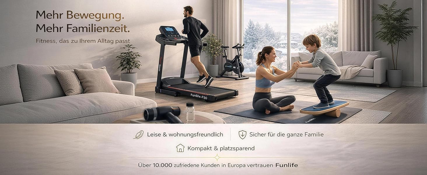 Віброплатформа Funlife 120кг, 180 рівнів, 5 програм, Bluetooth, динаміки + троси для тренувань - для всього тіла, біла
