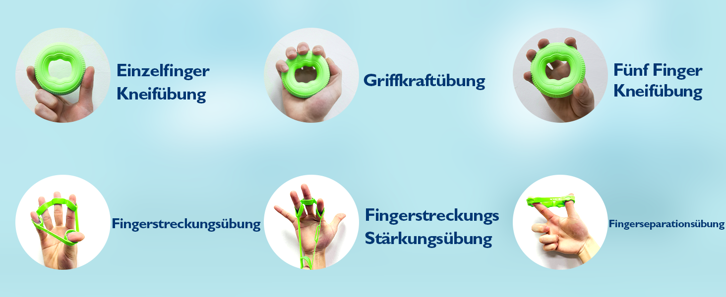 FitBeast Тренажер для рук Griffkrafttrainer, Набір 9 шт., Силовий тренажер для рук, Зняття напруги та відновлення (Помаранчевий)