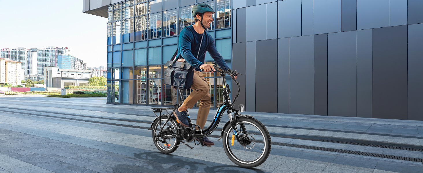 Електровелосипед  KAISDA E-Bike 20" 250W 36V 13Ah, 7-шв., до 100 км, білий