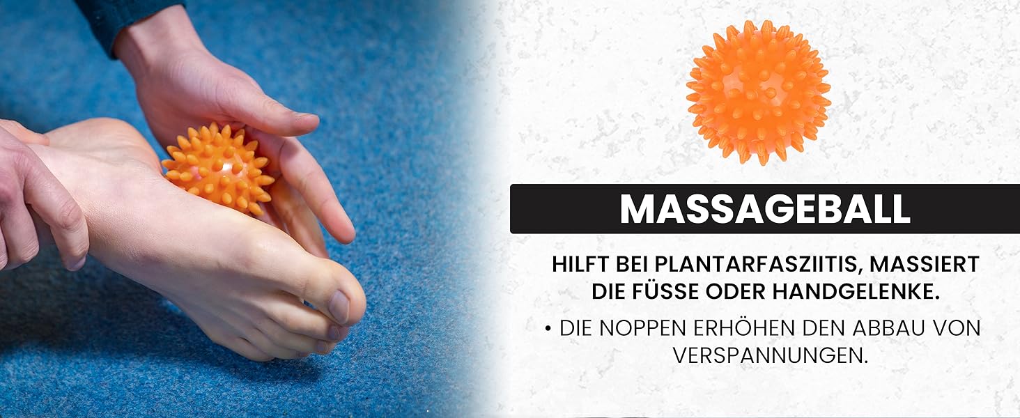 Набір для масажу фасцій Unycos: ролер, стрічка, м'яч, стік, мотузка, сумка | До 120 кг, чорний/оранжевий