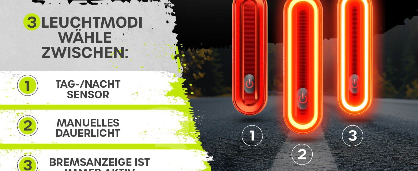 Комплект велосипедних LED-ліхтарів VELMIA з USB-акумулятором, переднє та заднє світло, водонепроникні, до 8,5 годин роботи, StVZO сертифікат
