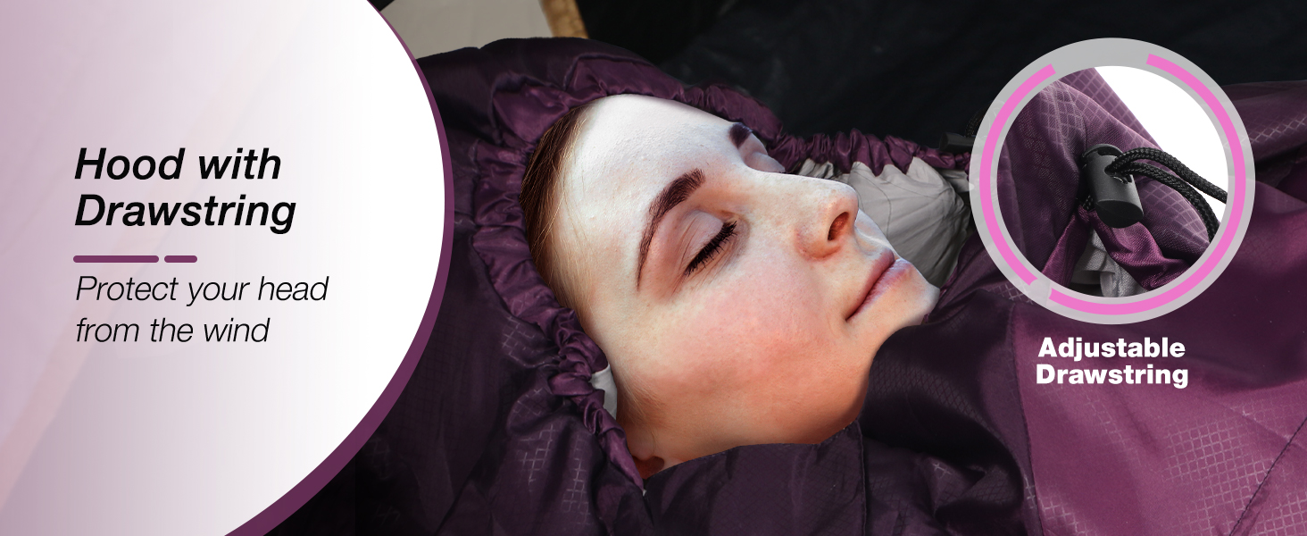 Спальний мішок REDCAMP XL з бавовни, теплий, знімний капюшон, фланелевий, компактний, 3-4 сезони, для дорослих та дітей, для відпочинку на природі, зимовий, риболовля, кемпінг, блакитний, 2lbs наповнювач (Lila з 1.5lbs наповнювачем)