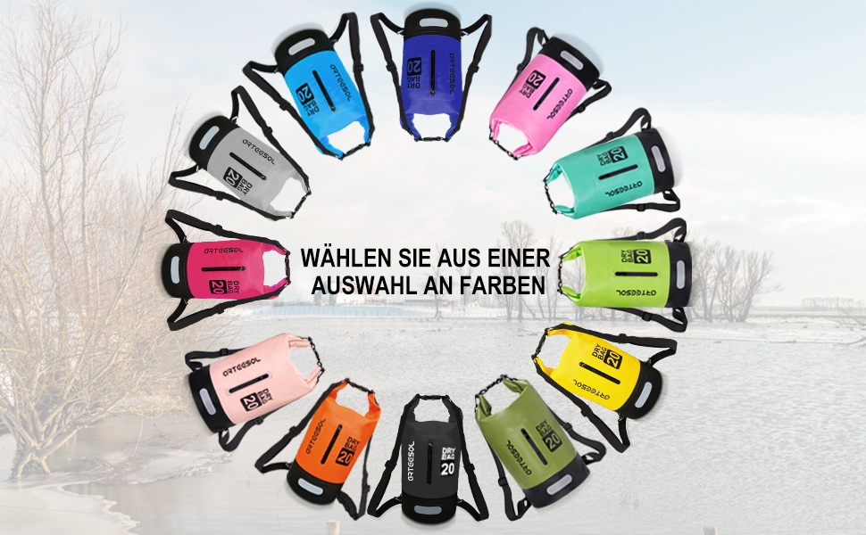 Водонепроникний мішок Blackace Arteesol Dry Bag - 5L, 10L, 20L, 30L для каякінгу, риболовлі, рафтингу та інших водних видів спорту. Чорний