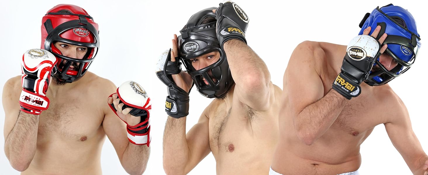 Захист голови 2-в-1 - Регульований шолом для бойових мистецтв з знімною сіткою для обличчя, повний захист обличчя. Підходить для ММА, муай-тай, кікбоксингу, спарингу. Чоловічий та жіночий, XL, чорний