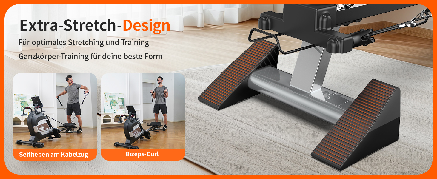 Гребний тренажер Pooboo з магнітною системою опору, 360 lbs, складаний, з тримачем для планшета та зручним сидінням, для дому H015-3