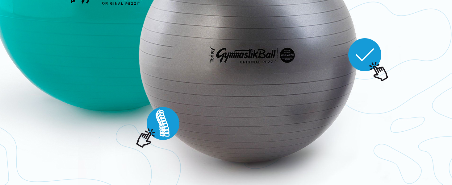 М'яч Pezzi Ball MAXAFE 42 см з Bowl & Pump, Lightblue