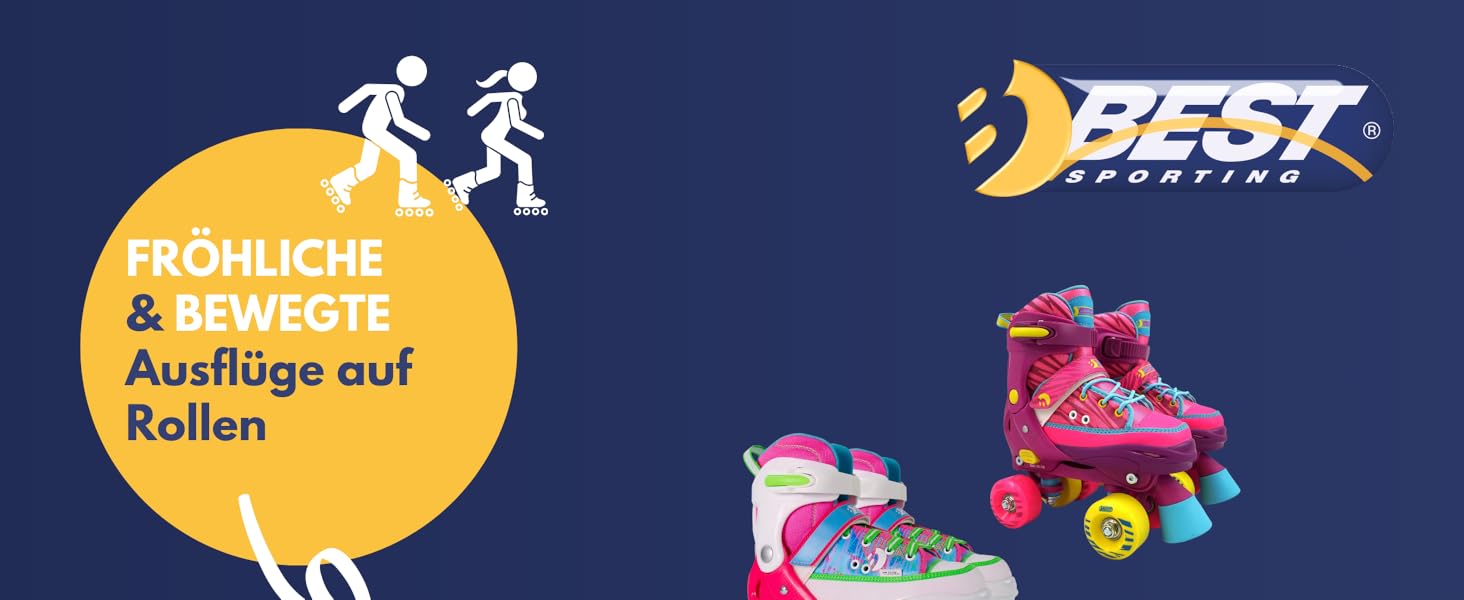 Дитячі ролики-інлайнери Best Sporting, 5-разове регулювання розміру, блакитні. Міцні та якісні інлайнери з гальмом, 4 колеса, розмір 29-33