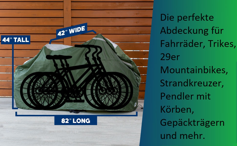 Гараж для велосипедів YardStash на 3 велосипеда - водовідштовхувальний захисний чохол з блискавкою та світловідбиваючими елементами XXL