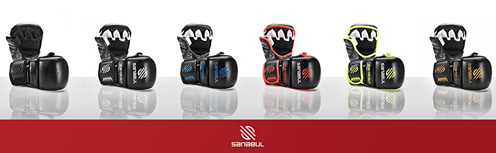 Рукавички для MMA Sanabul Essential 7oz Чорно-срібні (L-XL) - для спарингу та тренувань