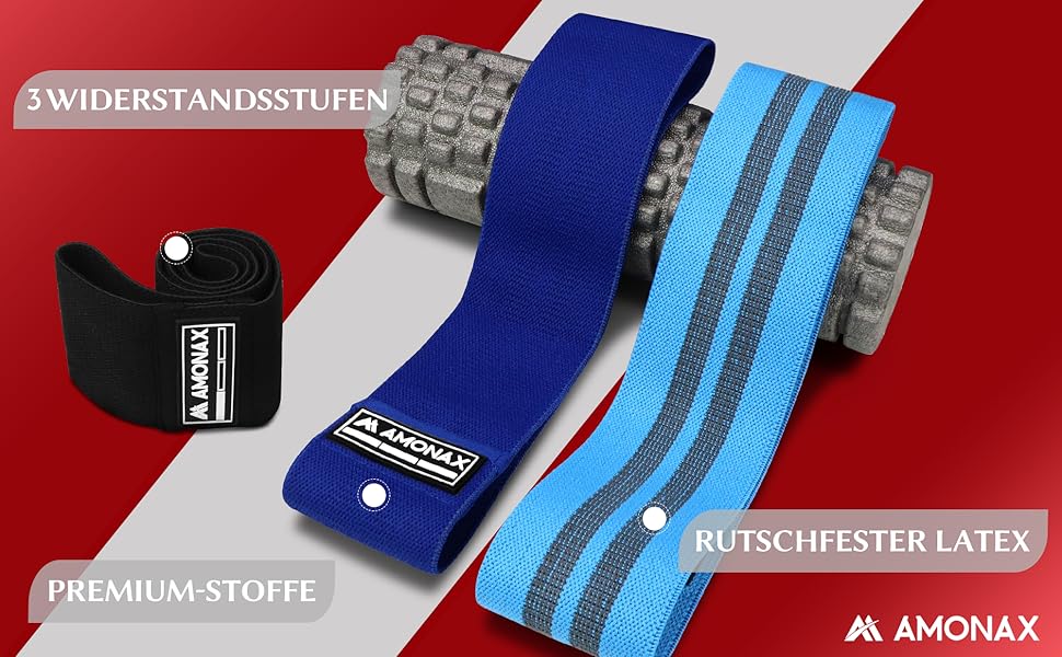 Фітнес-гумки для жінок Amonax, набір еластичних стрічок для тренувань, стрічки опору для присідань, обладнання для схуднення вдома, спортивний інвентар для дому (L, блакитний)