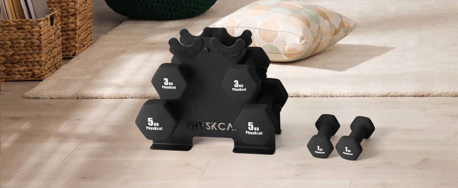 Набір гантелей KurzhanTel-Set 30 кг з підставкою для домашніх тренувань та фітнес-залу | Чорний