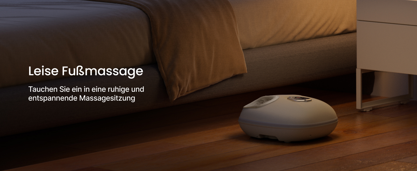 Масажер для ніг RENPHO з підігрівом, Shiatsu масажер для ніг при п'яткової фасції, подарунок на Різдво для жінок та чоловіків, бездротове керування, голосове керування (Новинка), Бежевий