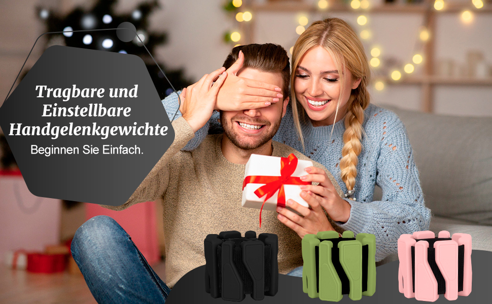 Набір манжет для збільшення ваги 2 шт. (0,46 кг кожна), регульовані ваги для зап'ястя, фітнес-браслети з вагою, ваги для ніг для танців, балету, пілатесу, кардіо, аеробіки, ходьби, зелений (чорний)