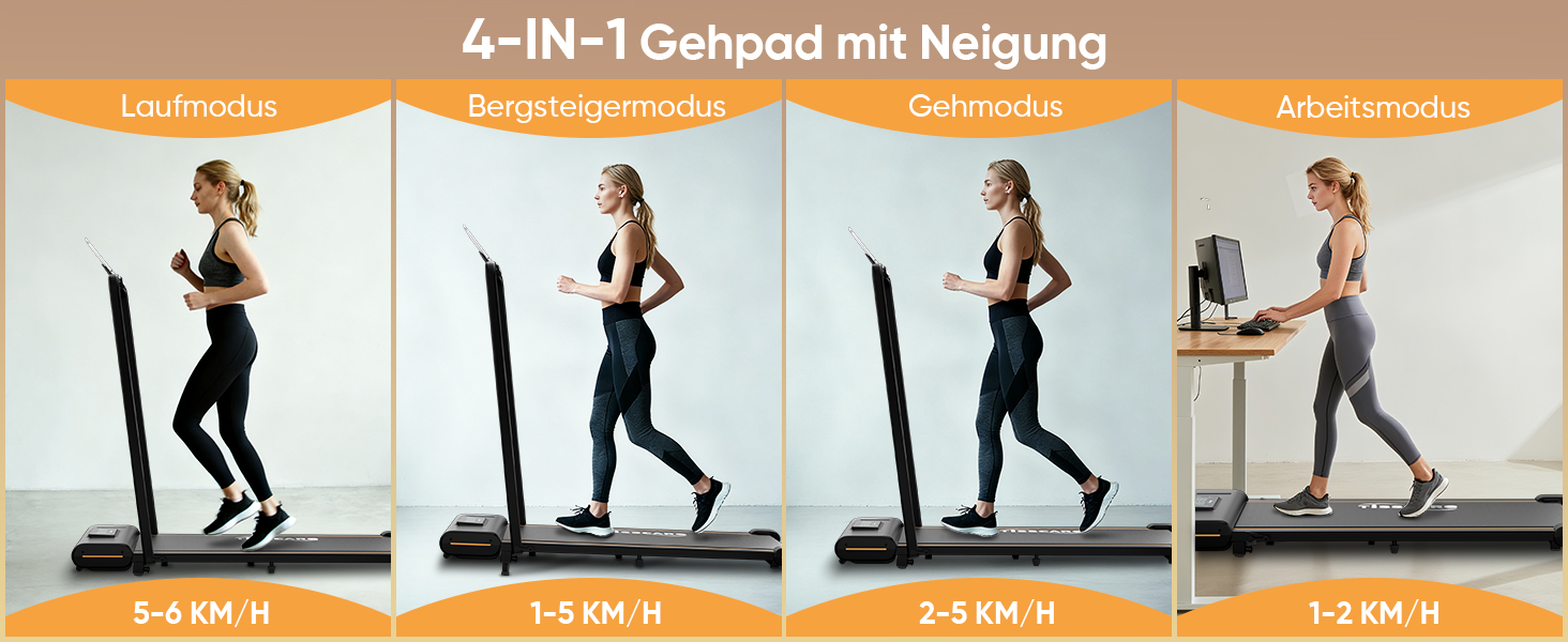 Біговий доріжка TISSCARE для дому та офісу: тиха модель з регулюванням нахилу, LED-дисплеєм, вагою до 130 кг та ручкою підтримки