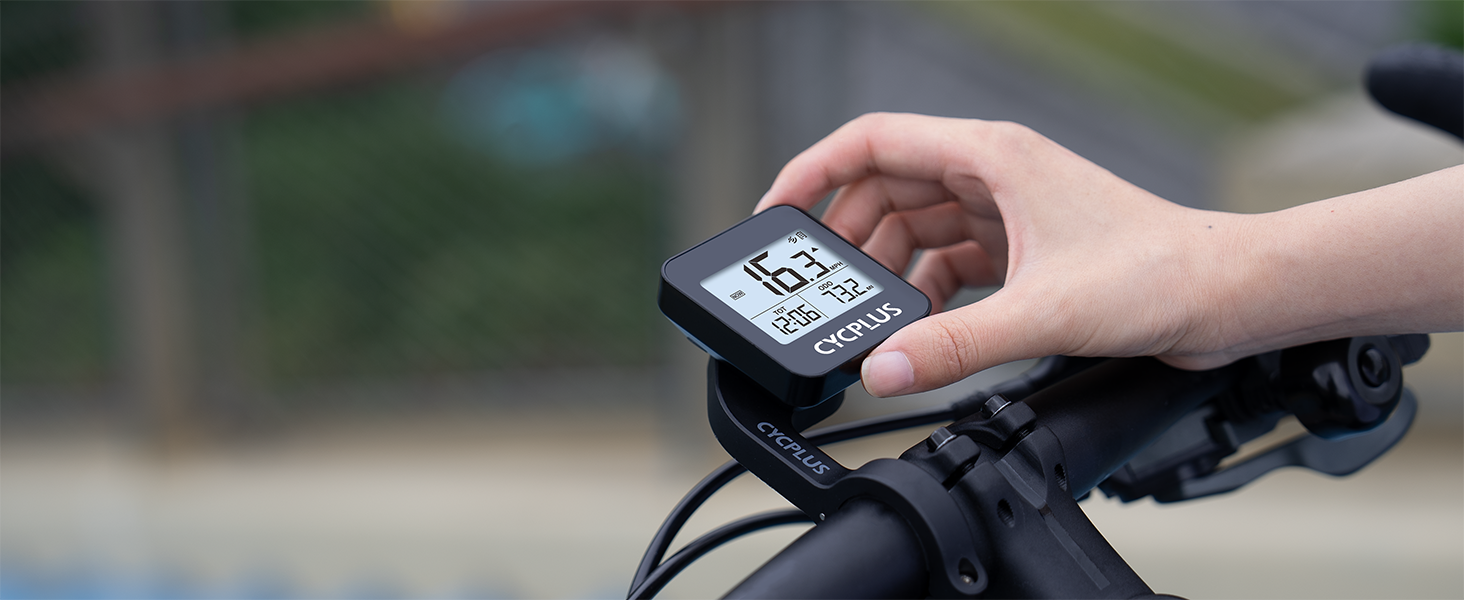 Велокомп'ютер CYCPLUS GPS бездротовий, водонепроникний IPX6, чорний - спідометр, лічильник відстані для велосипеда G1