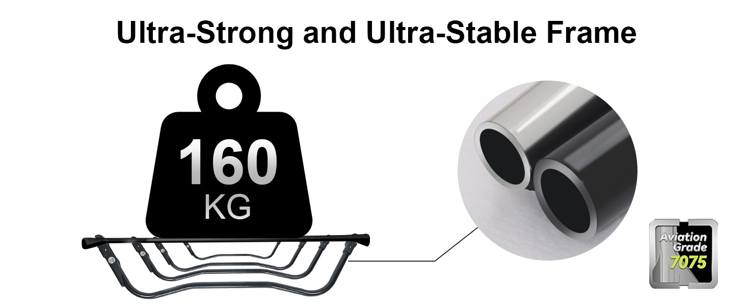 Легке туристичне ліжко для кемпінгу, 160 кг, чорне. Розкладне, портативне, для відпочинку на природі, вдома, в горах, на дачі.