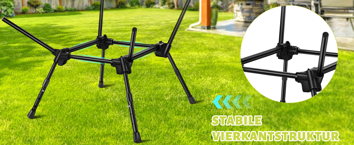 Складний туристичний стілець IEEILULU з високою спинкою, чорний. Макс. навантаження 130 кг, 2 кишені. Підходить для кемпінгу, риболовлі, пікніків та відпочинку на природі.