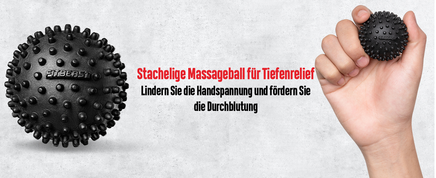 FitBeast Тренажер для рук та зап'ястя – набір 6 шт. з регульованим опором, тренажер сили хвата, тренажер пальців та масажні м'ячі для терапії рук, силових вправ та відновлення
