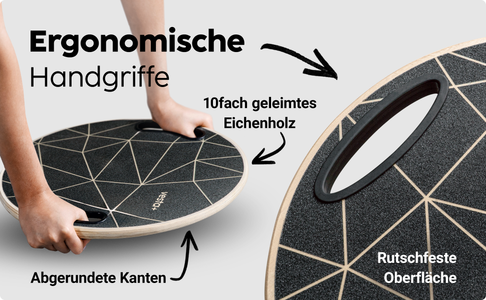 Додаток Vesta Balance Board Wood Fitness, Балансборд з екологічної деревини дуба - переможець тесту Balance Board за плюс у вашому тренуванні, Wobble Board Balance Board Adult Therapy Spinning Top Premium