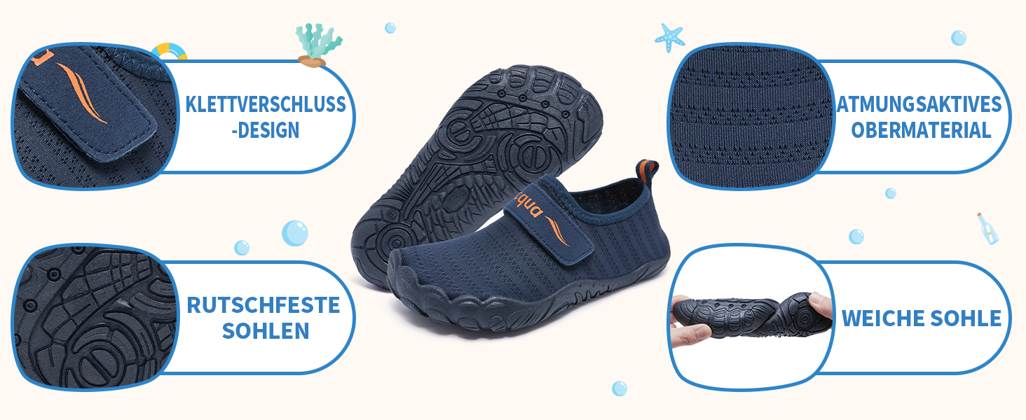 Дитячі шкарпетки-мокасини Raqua для плавання та водних розваг, чорно-рожеві, 31 EU