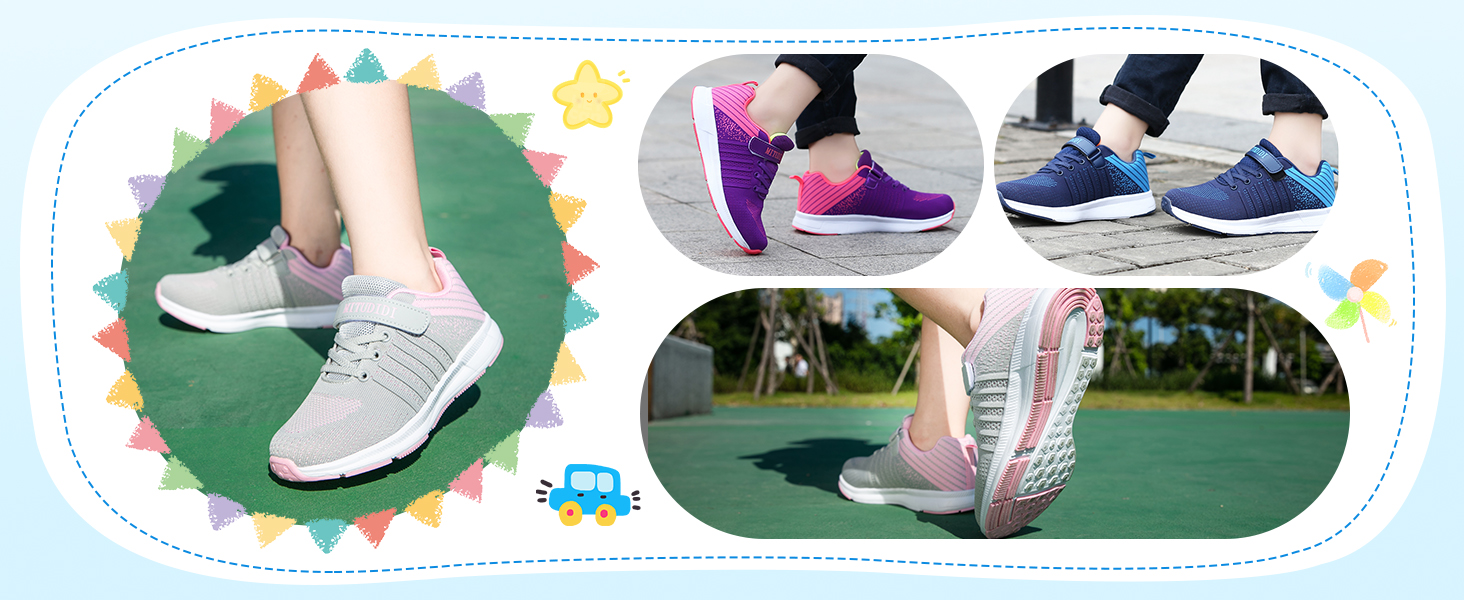 Дитячі кросівки для дівчаток: легкі, дихаючі, для бігу та занять спортом (34 EU, рожевий)