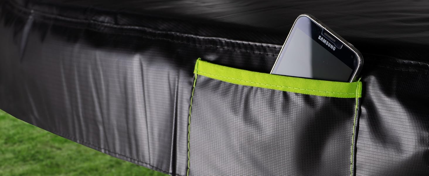 Трамплін KINETIC SPORTS Ultimate Pro для саду – Ø 244/305/366/427 см, сертифікат TÜV Rheinland GS, з металевою драбиною, скловолоконна сітка, дизайн 'Курча', вантажопідйомність до 160 кг (Ø 305 см), колір Sunset Orange