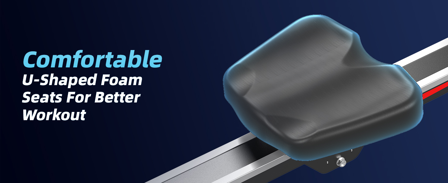 Гребний тренажер Dskeuzeew для дому, складний, 16 рівнів опору, магнітний, до 160 кг, Slide-Rails