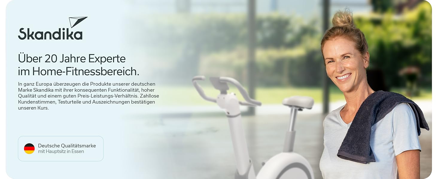 Skandika Ergometer Abisko Рожевий: Електричний велотренажер з EMS-опором, керуванням через додаток, автоматичним регулюванням сидіння та керма, 36 рівнів опору | Для дому