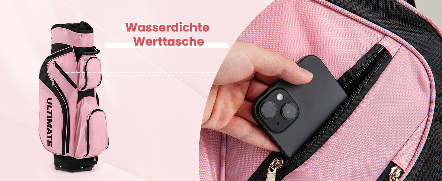 Комплект жіночих гольф-клуів COSTWAY, 9-ти частинний, для правшів з чохлом від дощу, включає драйвер, фейрвей, гібрид, залізи та паттер (чорний)