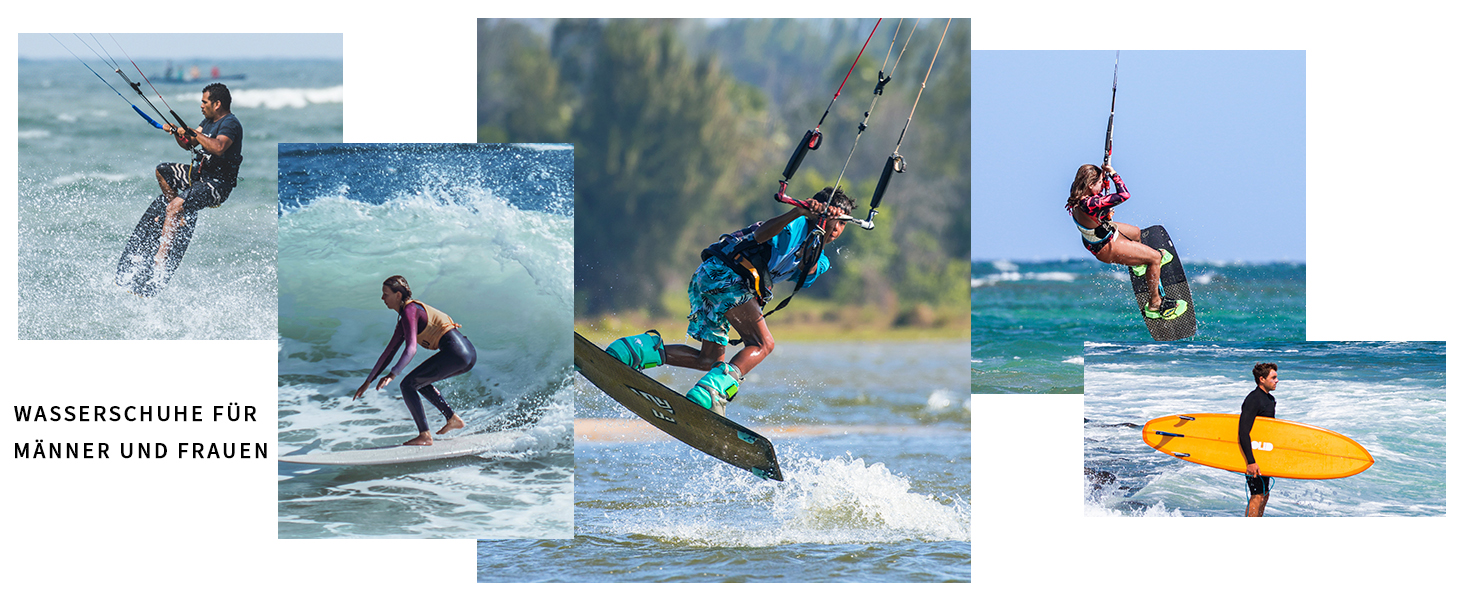 Чоловічі та жіночі аквашузи Raqua для плавання та відпочинку на пляжі, розмір 34-47, чорний (EU Bd104)