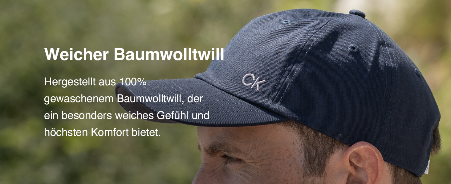 Чоловіча класична кепка Calvin Klein з регульованим розміром, 6-панельна, бавовна, чорна (один розмір)