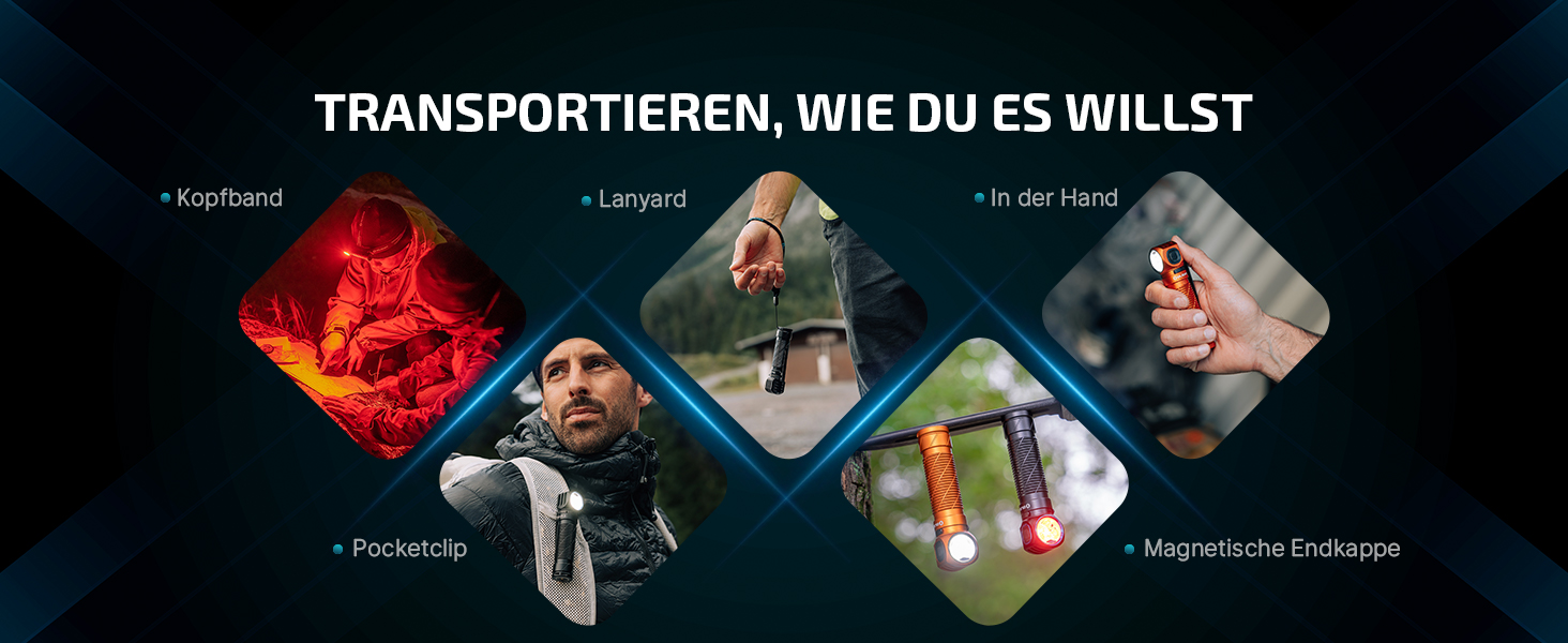 OLIGHT Perun 3 - LED налобний ліхтар, 3000 люмен, 7 режимів, сенсор, червоне світло, водонепроникний IP68, для кемпінгу, риболовлі, полювання (зелений)