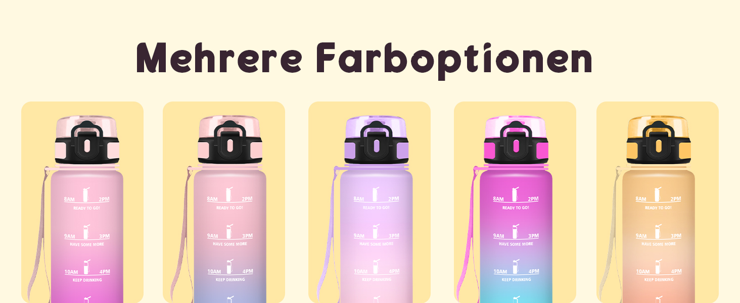 Спортивна пляшка для води 1 літр з міткою часу, витокозахисна, для велосипеда, школи, офісу, фітнесу (500 мл, бурштиново-помаранчевий)