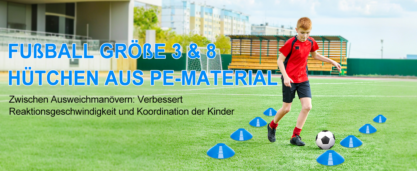 Набір для гри у футбол для дітей 2 шт: Pop-Up ворота для футболу з драбиною для розвитку спритності - тренувальний набір включає м'яч розміру 3, 8 фігурок, насос та сумка - ворота для гри в приміщенні/на вулиці 120см*90см - комплект з двох штук