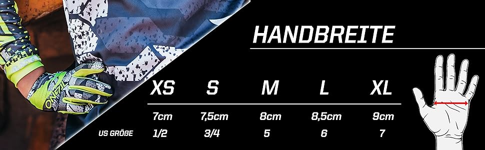 Рукавички O'NEAL для катання на велосипеді та мотоциклі, дитячі, X TB DH FR Downhill Freeride, сірі/неонові, Matrix Youth Glove (XS)