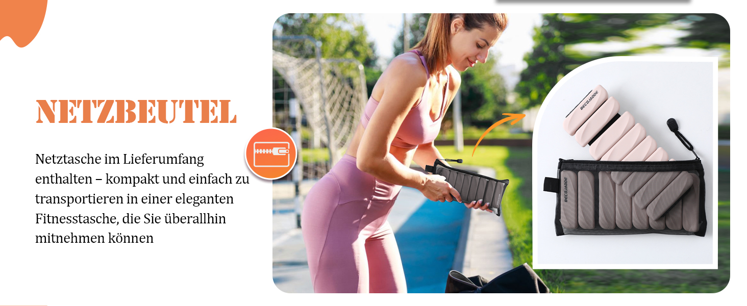 Важкі манжети для ніг BECOJADDE 0.45 кг / 0.9 кг (набір 2 шт.) для занять спортом, фітнесом, кардіо та силовим тренуванням. Чорний колір.