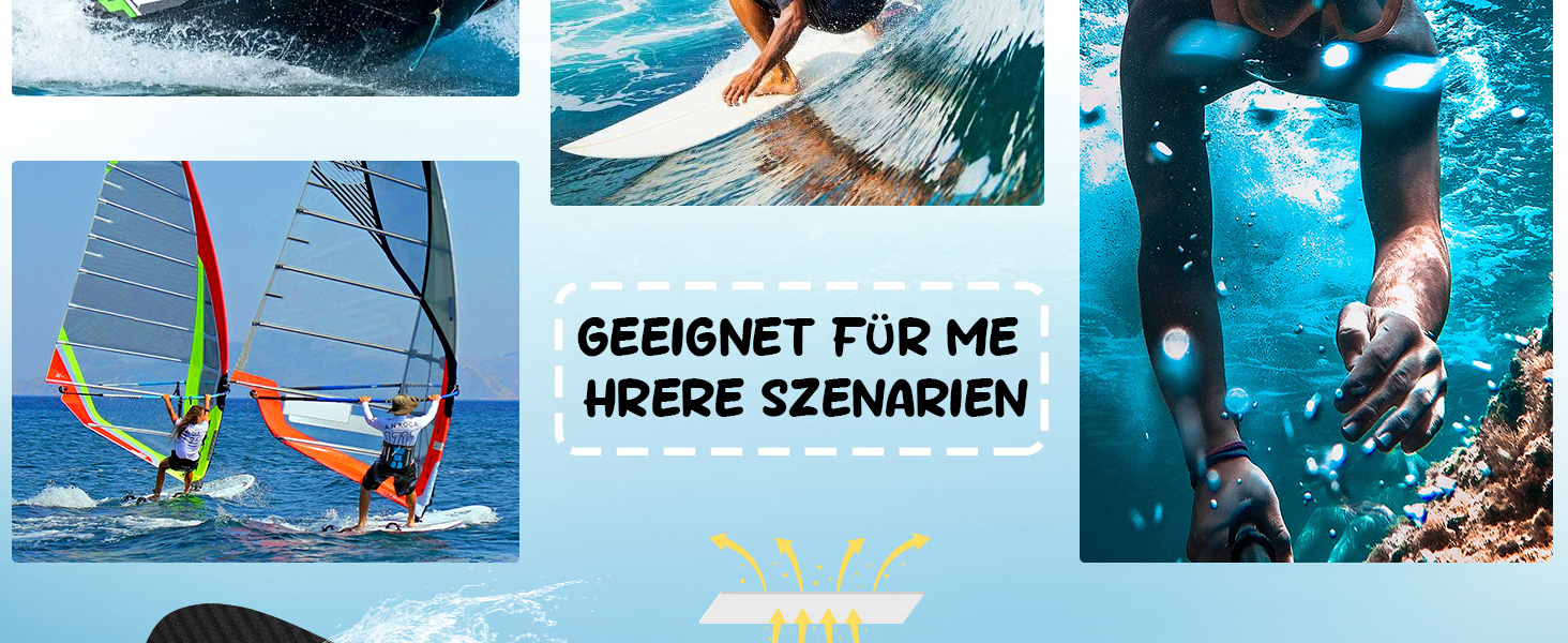 Чоловічі та жіночі аквашузи для плавання та водних видів спорту, легкі, швидковисихаючі, з антиковзким покриттям, блакитна лінія, 42/43 EU