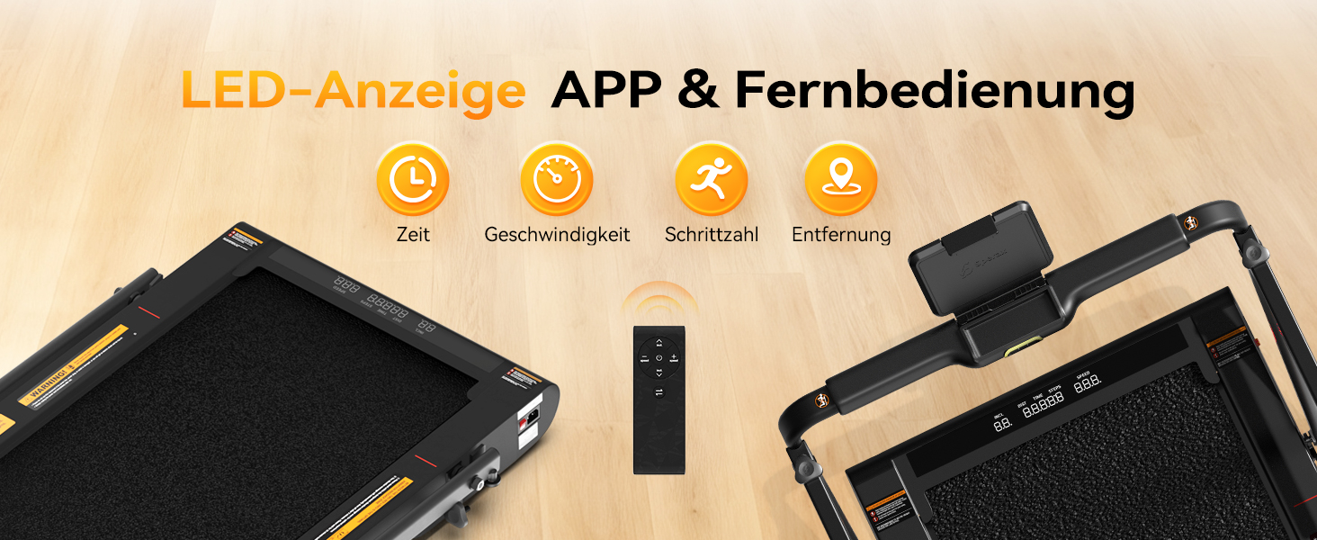 Sperax 4-в-1 біговий килимок з вібрацією для дому та офісу. Швидкість 0.3-6 км/год, з додатком, 400W, без монтажу (чорний)