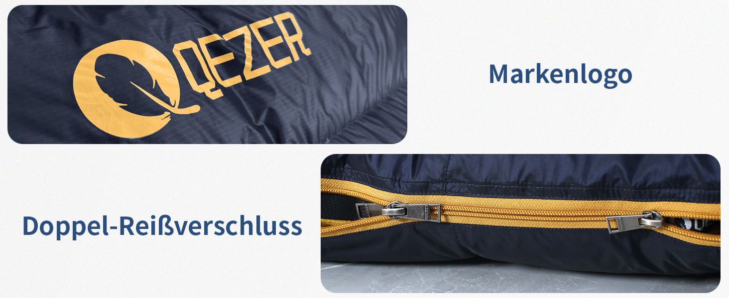 Спальник зимовий Daunenschlafsack з графеновим покриттям, -24°C, 1500г пуху, темно-синій - для кемпінгу, туризму та трекінгу